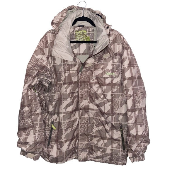 Quiksilver Other - Quicksilver Jacket Mens Medium Mission Snowboard Ski 5k Waterproof Hooded Camo